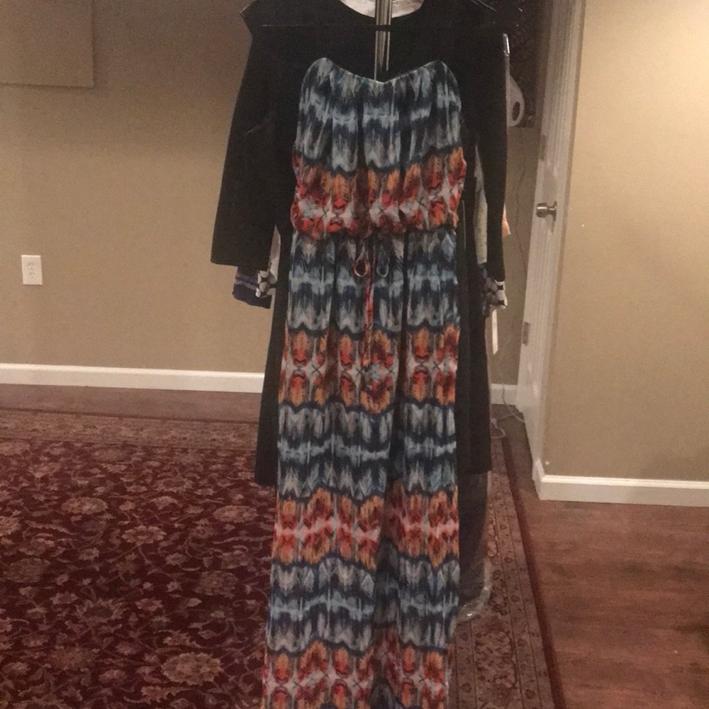 Beautiful halter, Long colorful dress